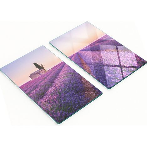 Tablas de cortar decorativas de vidrio templado Lavanda Provenza 2x30x52 cm (1/5)
