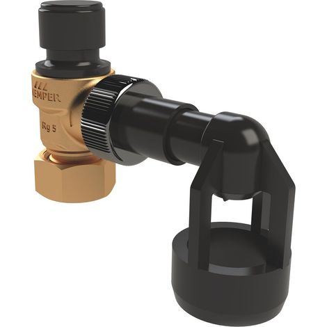 Kemper Sicherheitsventil 0,6 MPa inkl. Teleskop-Ablauftrichter, Figur E0109 714 01, DN 20-32, E01097140102000