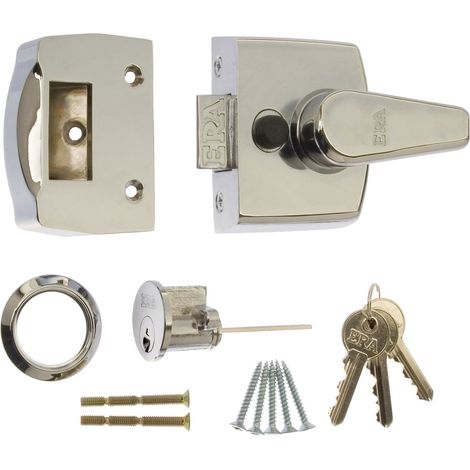 ERA - Serratura per massima sicurezza, effetto cromato, 40 mm