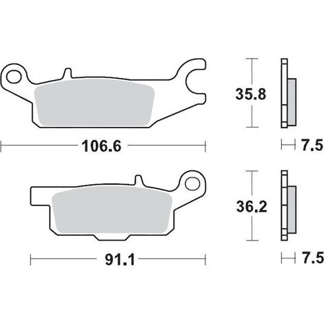 PASTILLAS DE FRENO MOTO-MASTER KH443 SINTER METAL OEM: 11 (SINTERPRO RACING) YAMAHA: YFM 700 GRIZZLY DELANTERA IZQUIERDA