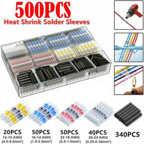 500 cosses électriques cuivre étanches thermorétractables, automobile/marine (1/4)