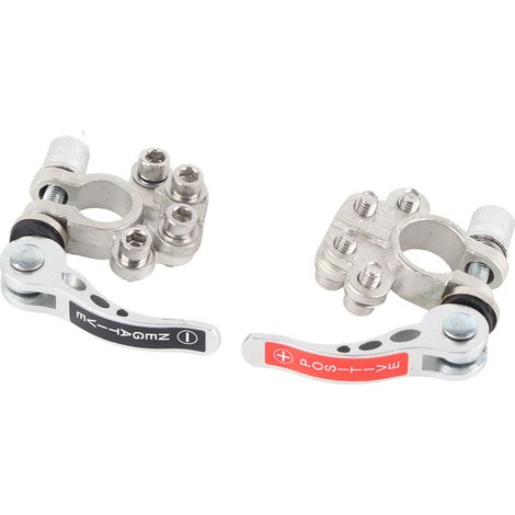 Lot de 2 Pinces de Batterie Connecteur Borne Positive Négative Déconnexion Rapide Outil (1/5)