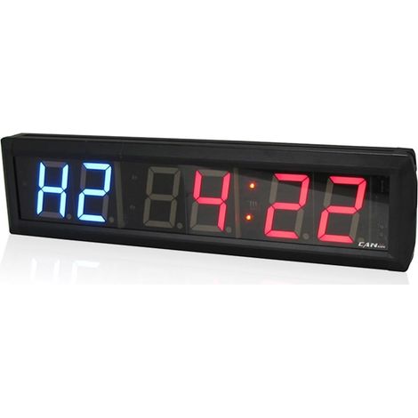 Grande horloge LED numérique surdimensionnée 2.3 '' Gym Timer LED Interval Timer Entraînement et temps de repos Autre compte à rebours Chronomètre Étagère ou support mural ( Color : GI2B-2.3R-blueband (1/5)