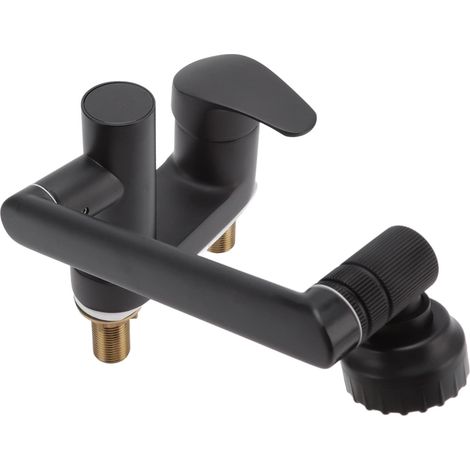 Rubinetto girevole RYSH ad alta resistenza G/2, facile installazione, per WC, con display digitale di sicurezza, colore nero.