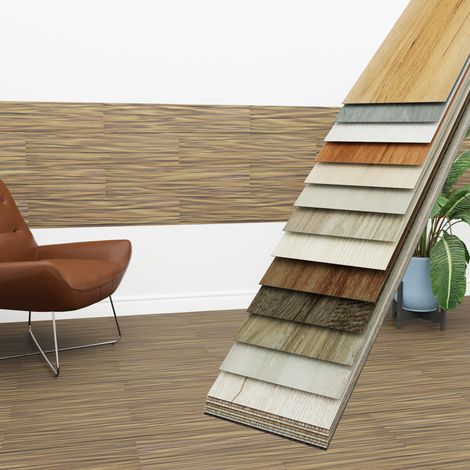 HEXIM Vinyldielen 0,97m² selbstklebend PVC Wandverkleidung Bodenbelag Holzoptik 91x15cm Paneele (0.97 Quadratmeter / 7 Dielen, 9101-11 Dark Ebony) (1/4)