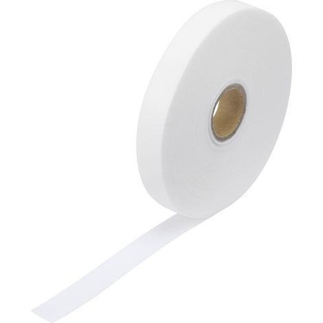 TRU COMPONENTS TC-MGTP-15WE203  Klettkabelbinder zum Bündeln Haft- und Flauschteil  Weiß 10 m