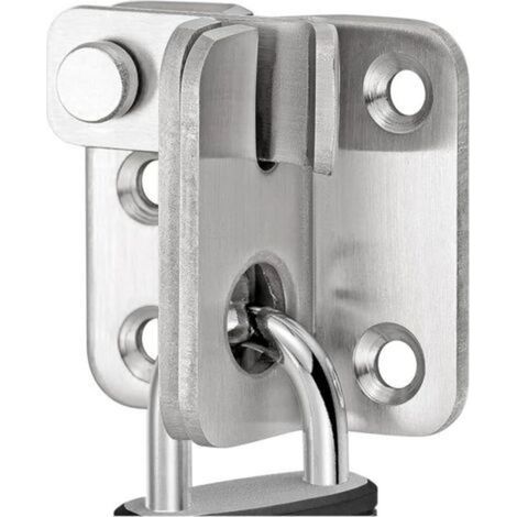 Stainless Steel Sliding Latch Lock Shutter Latch Door Lock Gate for Shed, Bathroom, Garage, Window, Left Opening, Left Opening, Silver S (1/5)