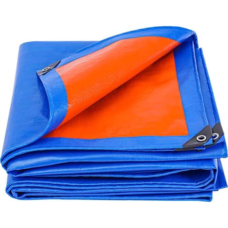 Freosen – Bâche de protection imperméable 3 x 4 m – Polyéthylène 140g/m² – Œillets renforcés – Couverture pour bois et extérieur