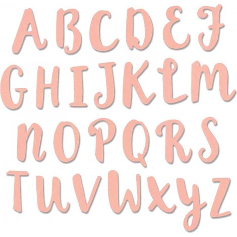 Die Set 26 Pièces Alphabet Majuscules au Pinceau Métal Multicolore 25,6 x 14,5 x 0,2 cm (1/5)