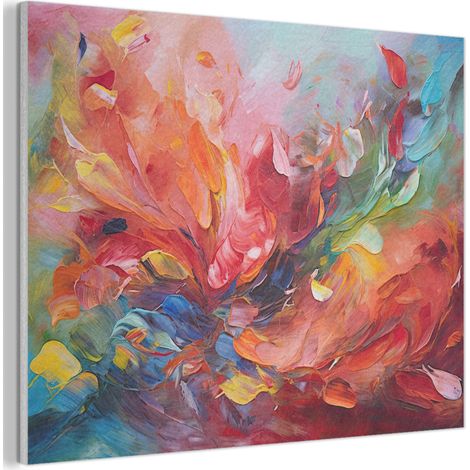 Acoustic Felt Wall Art Oil Painting - Art - Abstract - Colorful 80x60 cm (1/5)
