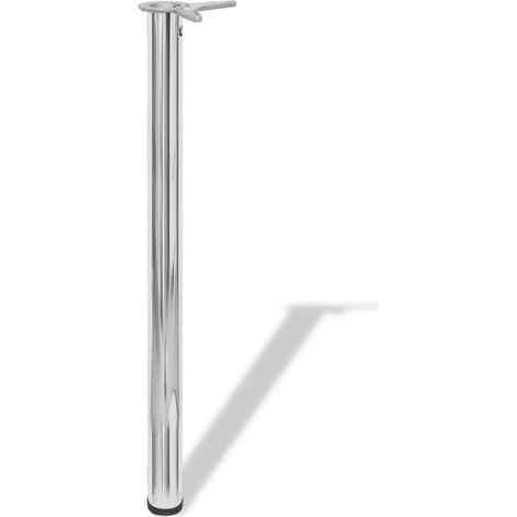 Höhenverstellbare Tischbeine 870 mm Chrom