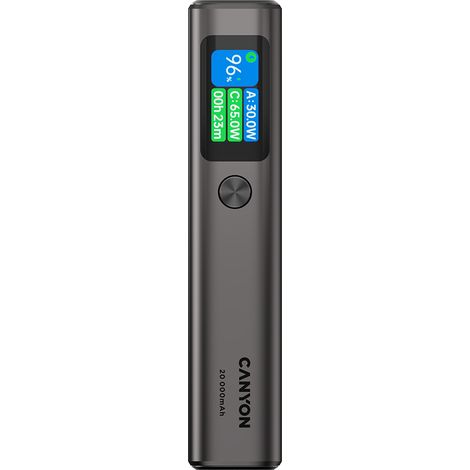 Batterie externe CANYON OnPower 230 TFT 20 000 mAh PD130 W Graphite