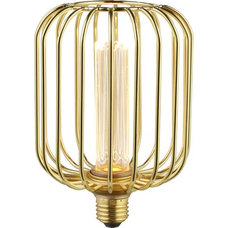 DRUM CAGE - Ampoule Metal doré effet filaire tambour E27 1800k 120lm 3,5W (1/4)