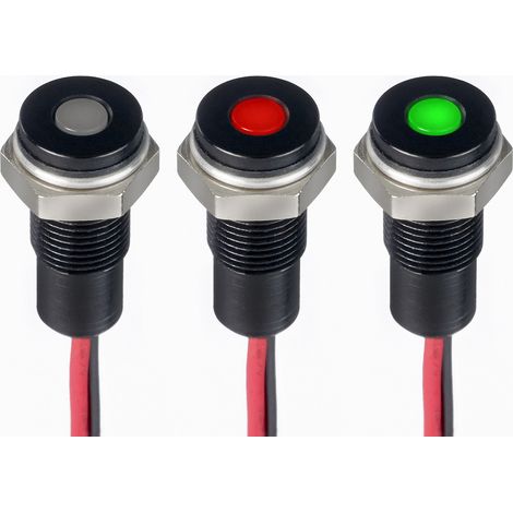 Panel LED LED lumineux Vert rouge RS PRO, dia. 6mm, 1.8 3.3V c.c., taille de la lampe 3 mm, IP67 ( Prix pour 1 ) (1/3)