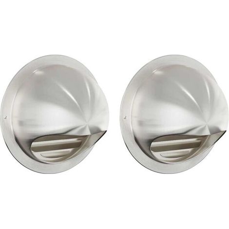 Lot de 2 pare-brise, argent, acier inoxydable 150 mm