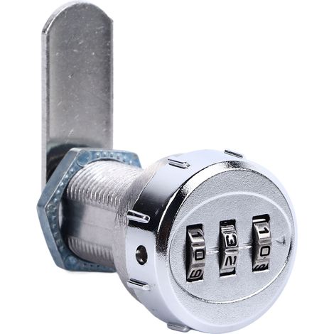 Serratura a camma per armadietto a combinazione, mini password a 3 cifre, meccanica per cassetto, cassetta postale, ufficio L30.