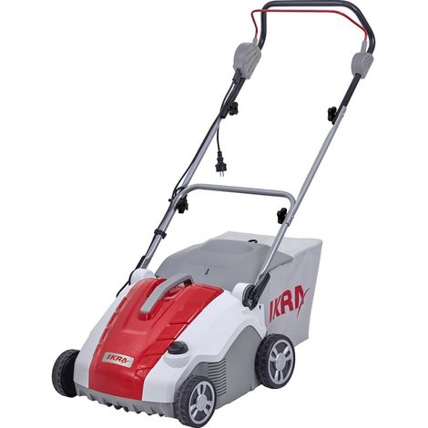 IKRA scarificatore arieggiatore elettrico IEVL 1738, cesto di raccolta 50l, larghezza di lavoro 38cm, profondità di lavoro regolabile