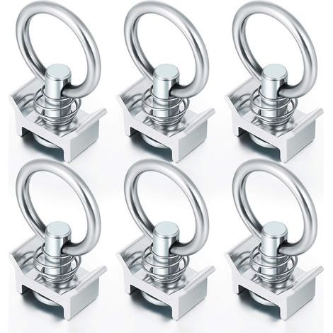 Lot of 6 Pions simples avec anneau pions d'arrimage aéro pour rail d'arrimage aéronautique pion d'ancrage anneau (1/5)