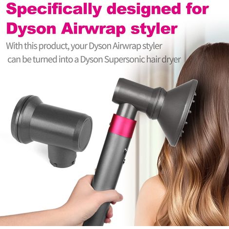 Ortviai Adaptateur pour sèche-cheveux en PA66 – Connecteur diffusif compatible Dyson, résistant à la chaleur (1/4)