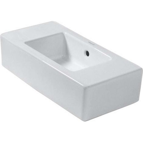 Lavamani Duravit VERO con superficie rubinetteria troppopieno 500x250m con foro rubinetto-Vorst bianco (1/2)