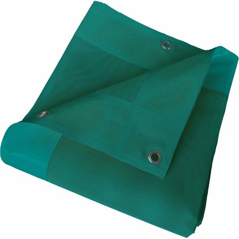 TECPLAST Bâche Micro-Perforée 3x5 m Verte - Garantie 5 ans - MP460MU - Bâche PVC perméable - Made in France