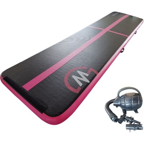 Airtrack Akrobatik-Bahn Master 500 x 100 x 10 cm - Schwarz und Pink