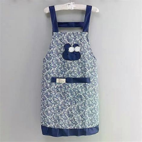 Tablier de cuisine 85x70cm, mignon et respirant, pour femme, accessoire de cuisine tendance, vêtement de travail en coton flammé, petit format, frais (1/4)