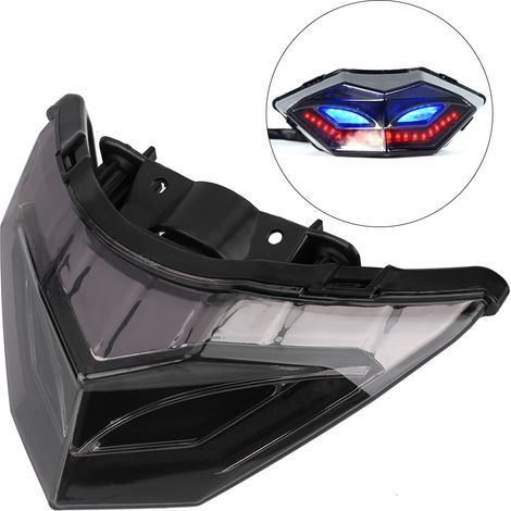 Motorrad-Rücklicht mit Blinker und Bremslicht, passend für Ninja 300, 250, 250R, Z250 (Blau-Rotes Licht) (1/5)