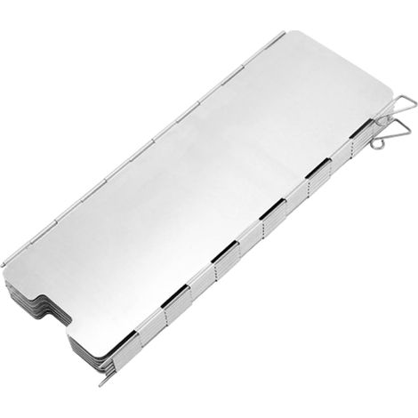 Pare-vent pliable pour réchaud de camping, écran coupe-vent réglable en aluminium résistant à la corrosion, protection thermique pour barbecue, pique-nique et cuisine extérieure (1/5)