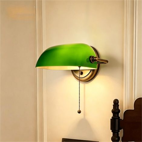 JCPYIUL Retro-Seil-Schalter Wandleuchte, Retro E27 mit Glas, drehbare Lampen, geeignet für die obere Verpackung zwischen den Treppen im Wohnzimmer Korridor(Ohne Glühbirne) (1/5)