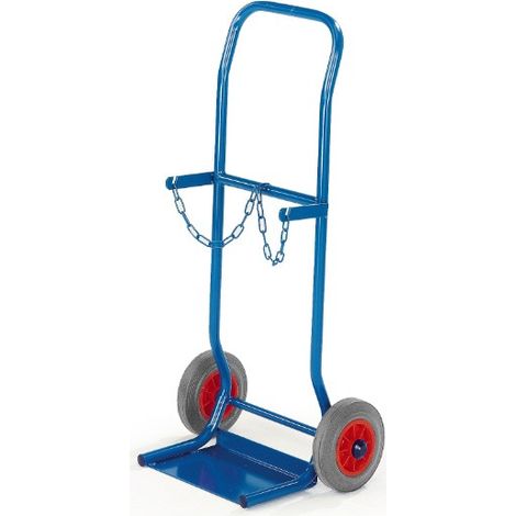 Rollcart Stahlflaschenkarre 100kg Traglast für 2 Flaschen a 10 Liter Vollgummi
