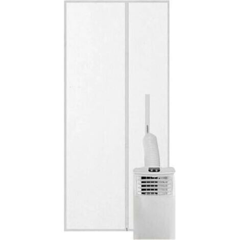 Kit de fixation pour climatiseur portable, joint d’étanchéité réglable pour fenêtre coulissante ou baie vitrée, support adaptable pour conduit d’air – idéal pour chambre à coucher, salon et autres piè (1/5)