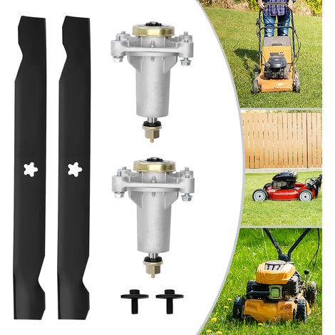 Lawn Mower Deck Rebuild Kit, Lawn Mower Blade Spindle Assembly Replacement Kit, Deck Rebuild Kit, 42" Lawn Mower Deck Repair Kit for Newer Craftsman LT3000 Spindle 187292 Blade 138971 (1/5)