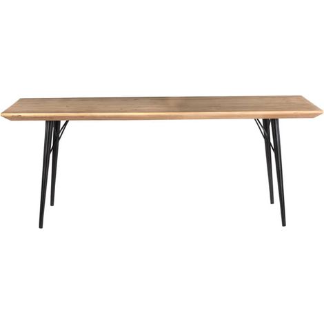 Table salle à manger bois clair industriel SERENA 195cm - 195x90x75 cm - Kayu Meuble (1/5)