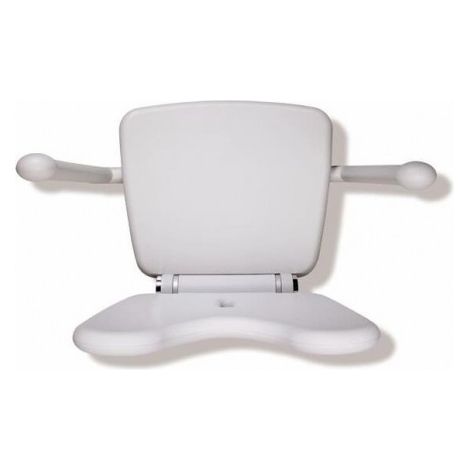 Siège rabattable Premium 802 LifeSystem gris clair avec accoudoirs blanc pur