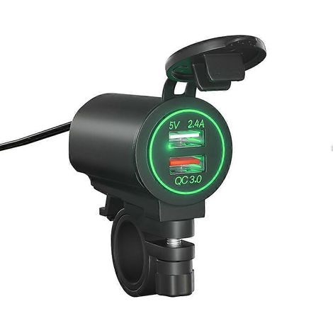 Compatible avec chargeur à double port USB, avec couvercle à ressort, accessoires de chargeur d'outils et voyant vert (1/5)