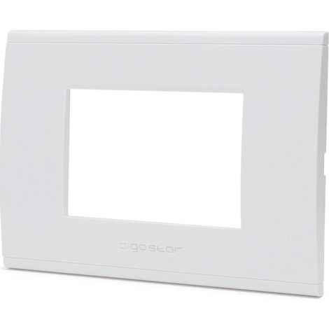 Placca 3 moduli 503 in plastica bianca compatibile anche con BTicino Livinglight