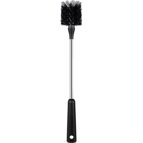 Goupillon, manche en acier inoxydable de 38 cm, brosse de nettoyage pour bouteilles, brosse de cuisine, tasse, verre à vin (1/5)