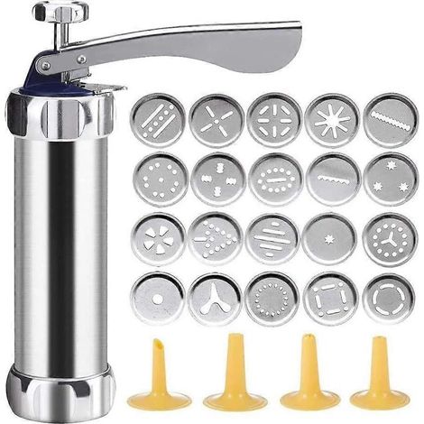 Machine à biscuits, ensemble de 20 couteaux à façonner en acier inoxydable, pompe à moules décoratifs (1/2)