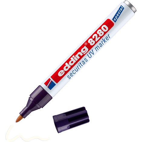 Marqueur à encre UV Securitas Edding 8280 Transparent - Invisible sous la lumière normale