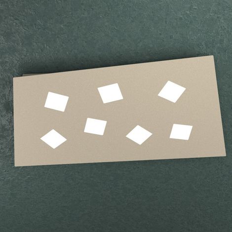 Plafoniera Moderna Note Metallo Sabbia 7 Luci Gx53 80Cm (1/5)