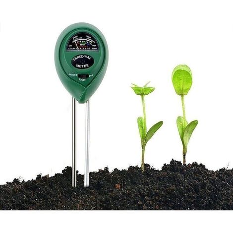 Bodentest-Set, 3-in-1 Bodentester: Feuchtigkeitsmesser, Licht- und pH-Säuretester, für Blumen/Gras/Pflanzen/Garten/Landwirtschaft/Rasen (Keine Batterie erforderlich)