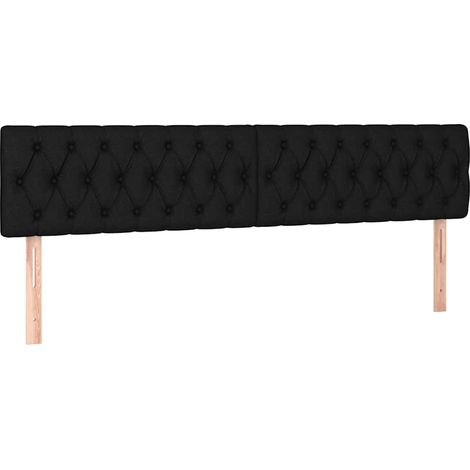 Maison Exclusive - Cabeceros tela negro 180x7x78/88 cm (1/5)