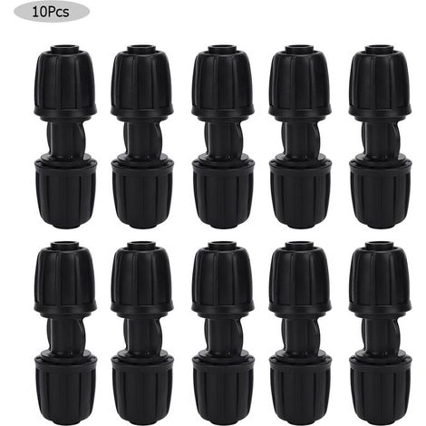 10 Pices Connecteur D\'eau Droit Raccord D\'irrigation Goutte Goutte de Jardin pour quipement D\'arrosage de Tuyau PE 16mm (1/5)