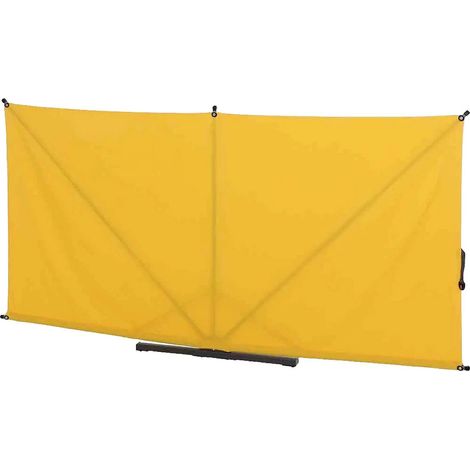 [GEBRAUCHT] B-Ware Siena Garden Sichtschutz Paravent Ben Gelb Faltbar Terrasse 150x280 Cm Polyester