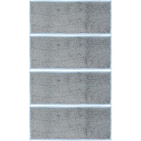 Lot de 4 Tampons de nettoyage humides lavables, Chiffon de Nettoyage en Microfibre pour Robot Braava Jet M6
