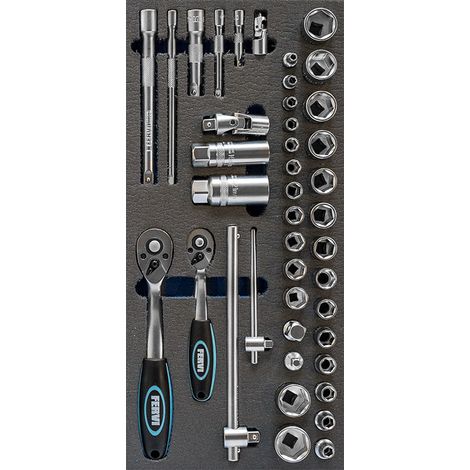 Llaves tubo serie 42 de 1/4 a 3/8 pulgadas termoformadas blandas Fervi TM01/024