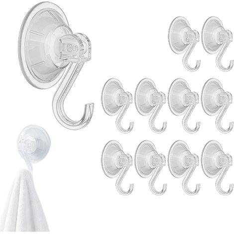 Set mit 10 Saugnapfhaken, Tragkraft 5 kg, kein Bohren erforderlich, ideal für Bad, Küche und Fenster (1/5)