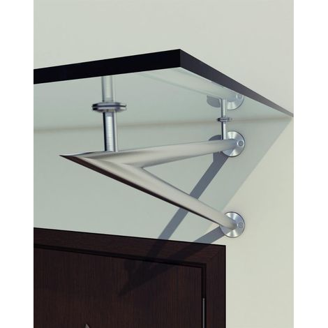 Glaswerk Westfalen- SET V Halter für Vordach - Edelstahl