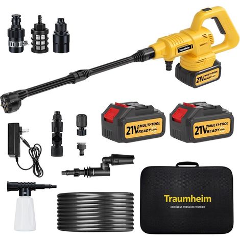 Wireless High Pressure Washer 21V 68 Bar 2x4000mAh Brushless motor 180°360° rotating nozzle 6 in 1 nozzle bottle connector extension (1/5)